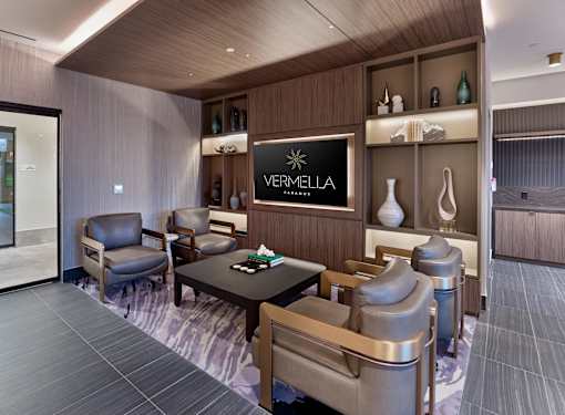 Private dining room available for private parties in Vermella Paramus, luxury apartments in Bergen County, NJ.
