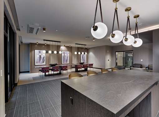 Private resident dining room to rent for parties in luxury apartments in Paramus, NJ.