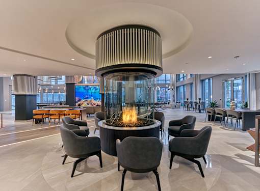 seating, lounge, clubroom, fireplace