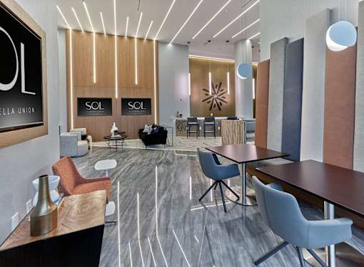 coworking space, business center, conference rooms, work from home space