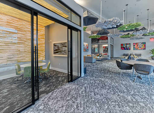 business center, coworking space, conference rooms, work from home space, clubhouse, amenities