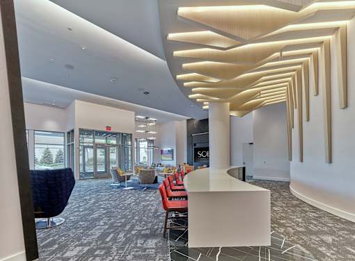 business center, coworking space, lounge, work from home space