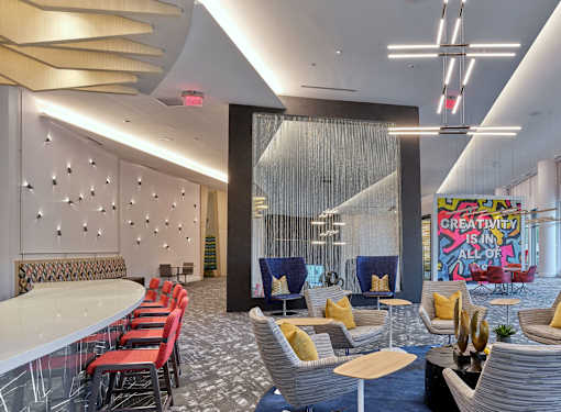 business center, coworking lounge, conference rooms, work from home space, luxury apartments with resident amenities