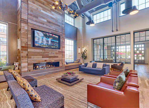 tvs, fireplace, clubhouse, lounge