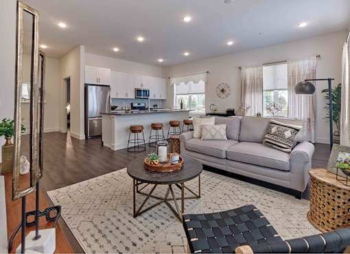 two bedroom, open layout, stainless steel appliances, large apartment, oversize windows