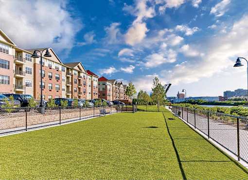 dog park, dog run, riverwalk, path, onsite parking