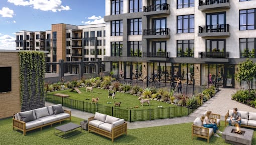 Paramus luxury apartments with private dog run.