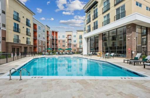 our apartments have a swimming pool in front of our buildings