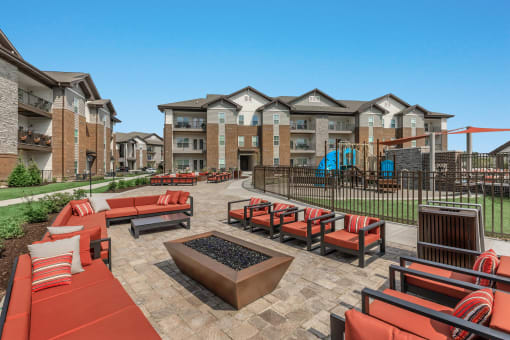 fire pit lounge area