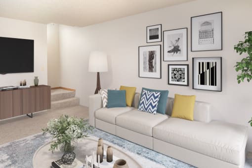 Living Room With TV at Veri at Timberhill, Corvallis, OR, 97330