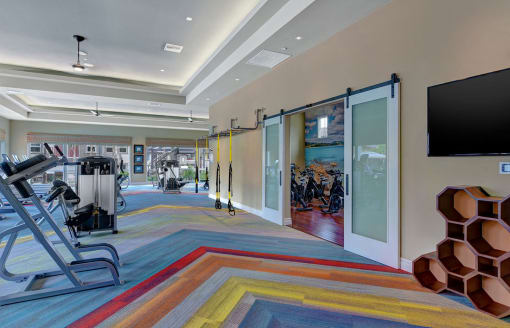 Fitness Center with Modern Equipment at Avino in San Diego, CA 92130