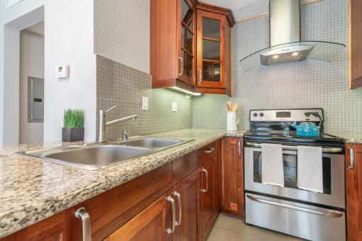 Fully Equipped Kitchen at Towne at Glendale, Glendale, CA