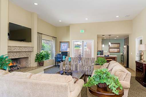 Living room at Navajo Bluffs Apartments