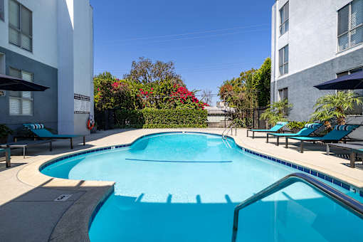 Swimming pool at The Fulton, Los Angeles, CA, 91423