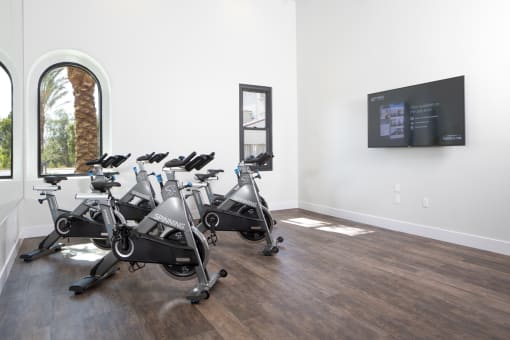 fitness center  at Sorano Apartments, Moreno Valley, California