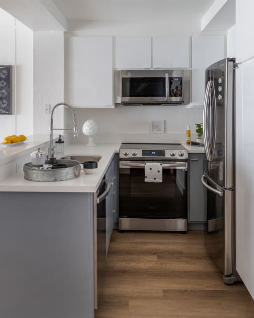 kitchen with stainless steel appliances