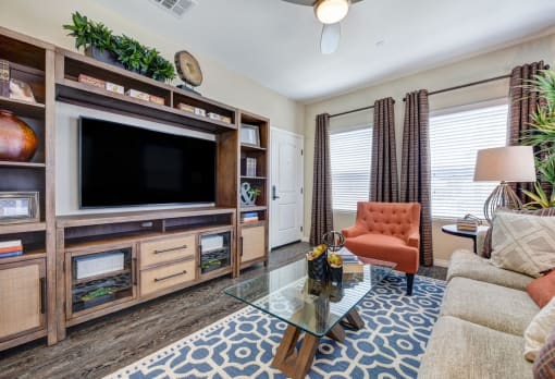 Model Unit Living Room at Avino in San Diego, CA