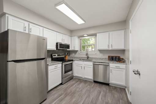 Kitchen with stainless appliances