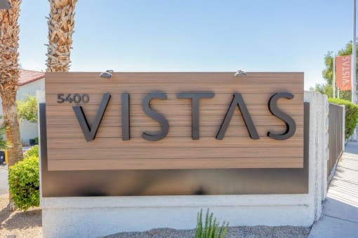 Property Sign at 5400 Vistas Apartments, Las Vegas, Nevada