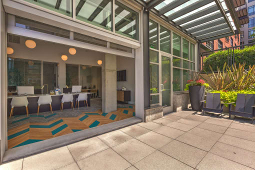 Resident Business Center With Computer And Printer at Equinox, Seattle, WA