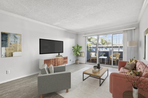 living room  at Milano Apartments, Torrance, California
