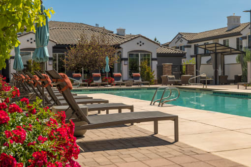 Poolside Sundeck at SkyStone Apartments, Albuquerque, NM