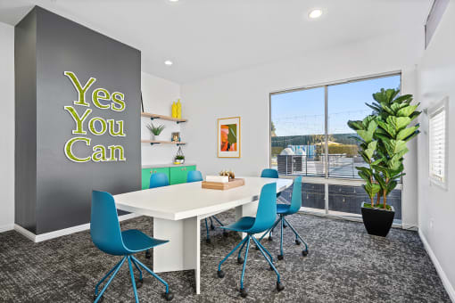 coworking area  at Milano Apartments, Torrance, CA