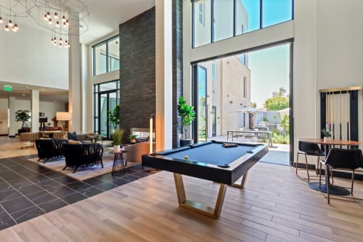 Pool table in the clubhouse at JArray La Mesa, California, 91942