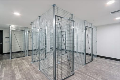 Large room with storage cages at Array La Mesa, California, 91942