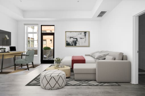 Bright Bedroom  at Edendale Crossing, Los Angeles