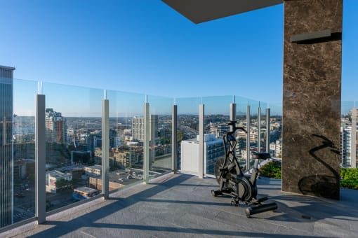 a view of the city from the top of the building at Stanza Little Italy, San Diego, CA, 92101