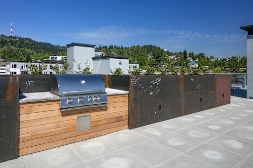 A community BBQ grill
