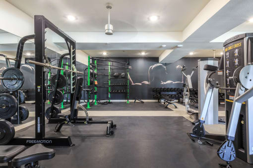 Well appointed fitness studio