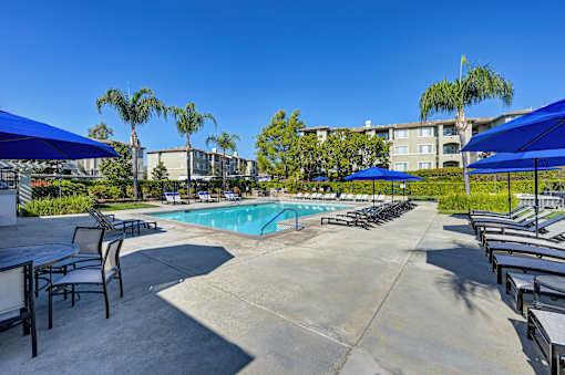 Poolside Lounge Space at Eagle Glen Apartments, California