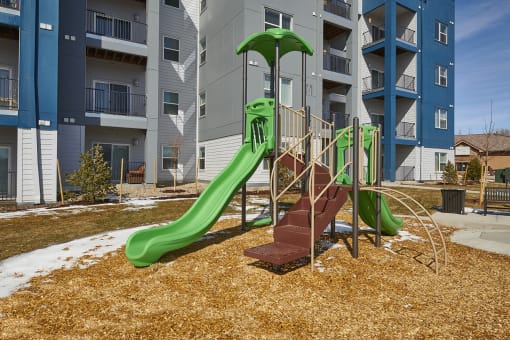 Outdoor playground with slide at Alpine Vista, Colorado, 80922