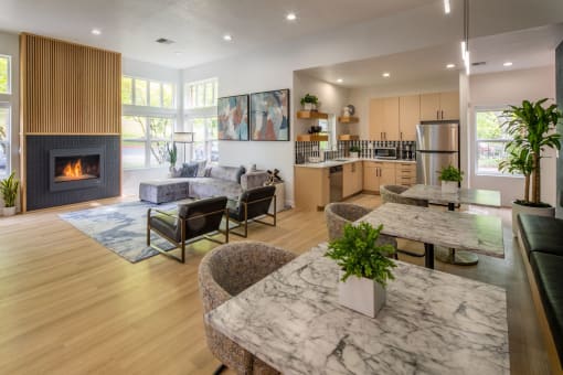 the preserve at ballantyne commons living room and kitchen at Arbor Heights, Oregon, 97224