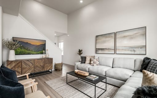 living room at Banner Hill, Utah