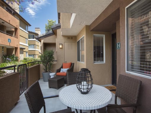 patio at St. Moritz Apartments,, California, 92656