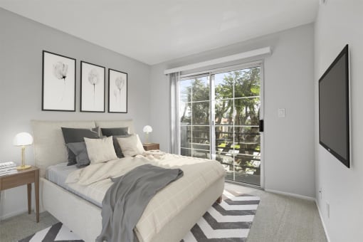 Bedroom at NoVa Townhomes, Canoga Park, 91304