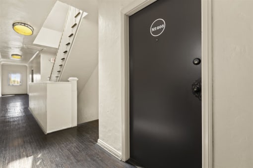 Exterior Apartment door at Delta, California