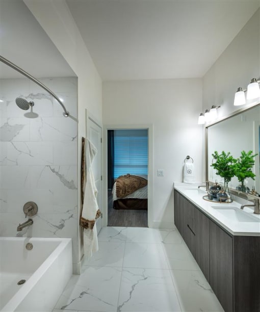 White Bathroom  at Kinley West LA, Los Angeles, California