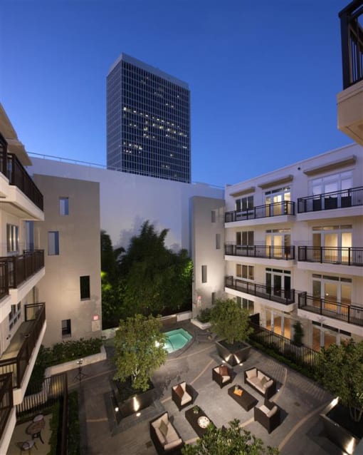 Outside view at mResidences Miracle Mile, Los Angeles, CA, 90036