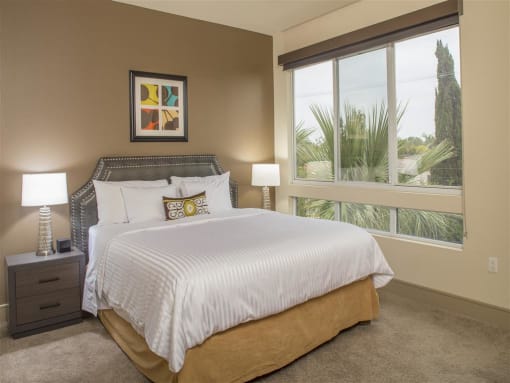 Well Lighted Bedroom at mResidences Miracle Mile, Los Angeles, CA, 90036