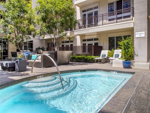 Sparkling Pool at mResidences Miracle Mile, Los Angeles