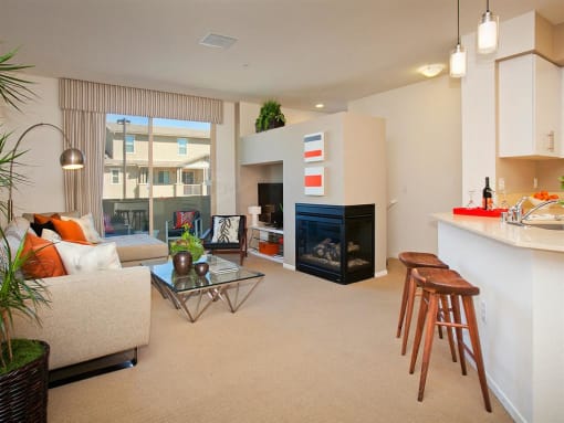 Living room at Oak Springs Ranch, 92595