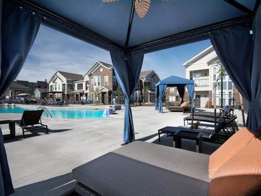 cabanas by pool