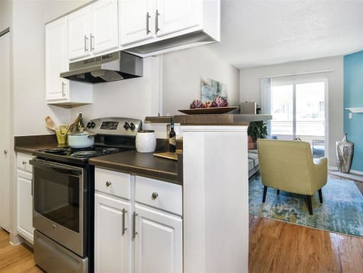 a kitchen or kitchenette at 440 west condos 1408n