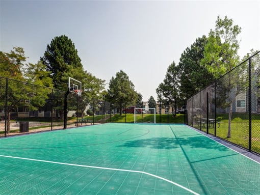 basketball court at the preserve at great pond apartments in windsor, ct