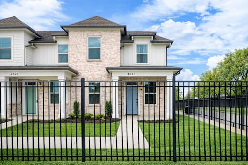 A large house with the number 4629 on the front.