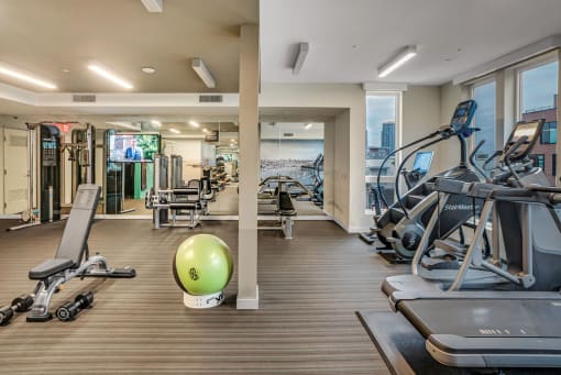 Fitness Center With Updated Equipment at AV8 Apartments in San Diego, CA